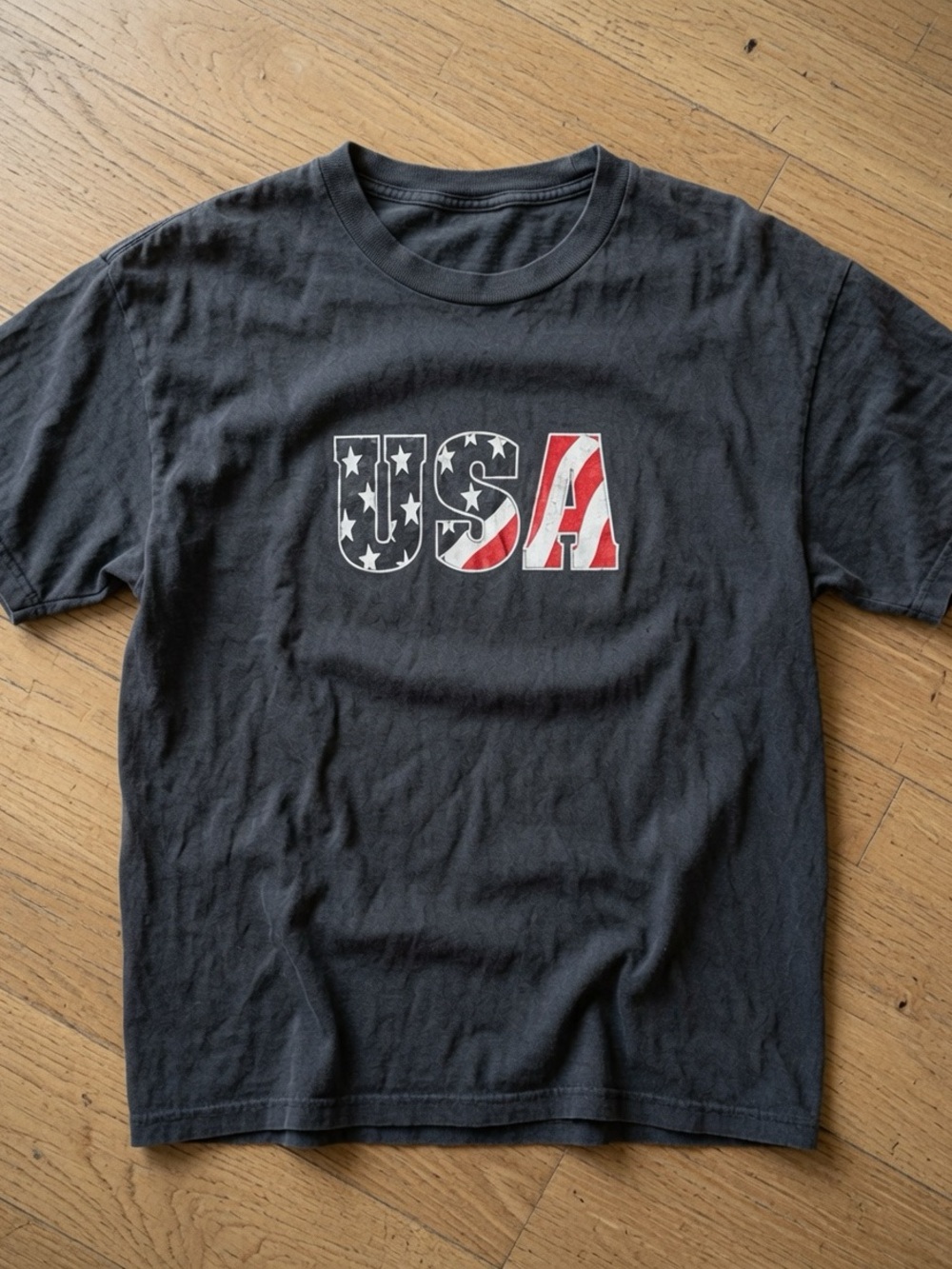 Vintage 2001 USA Flag Graphic T Shirt